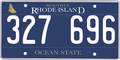 RI license plate 327696