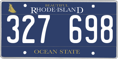 RI license plate 327698