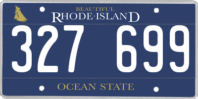 RI license plate 327699