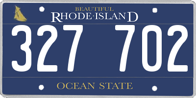 RI license plate 327702