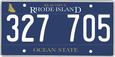 RI license plate 327705