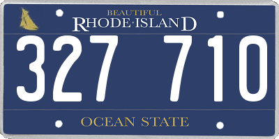 RI license plate 327710