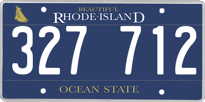 RI license plate 327712