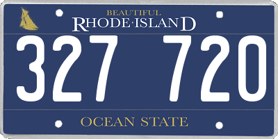 RI license plate 327720