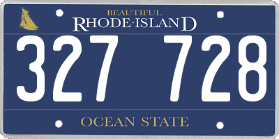 RI license plate 327728