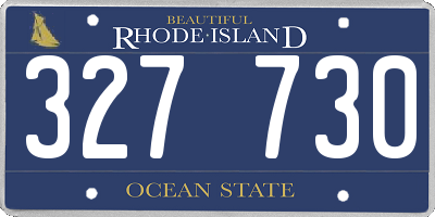 RI license plate 327730