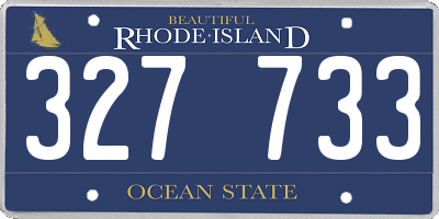 RI license plate 327733