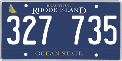 RI license plate 327735