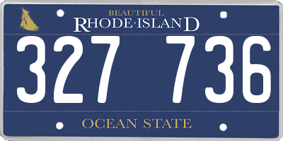 RI license plate 327736