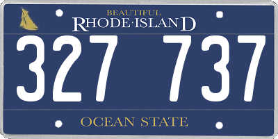 RI license plate 327737