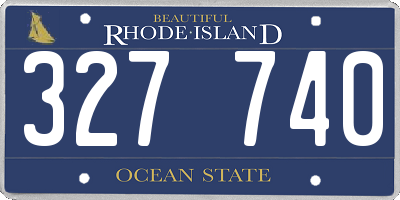 RI license plate 327740