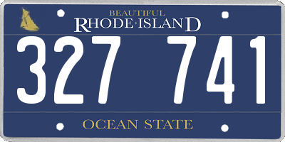 RI license plate 327741