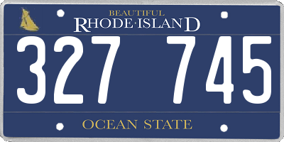 RI license plate 327745