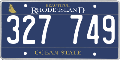 RI license plate 327749