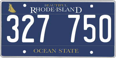 RI license plate 327750