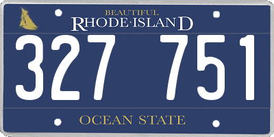 RI license plate 327751