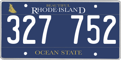 RI license plate 327752
