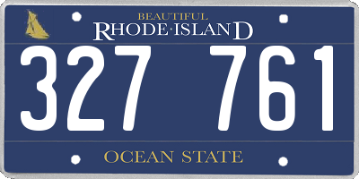 RI license plate 327761