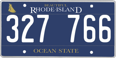 RI license plate 327766
