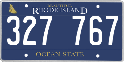 RI license plate 327767