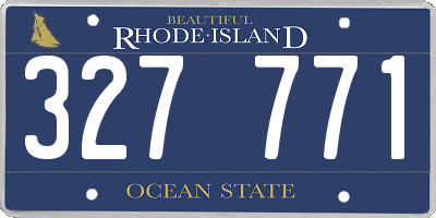 RI license plate 327771