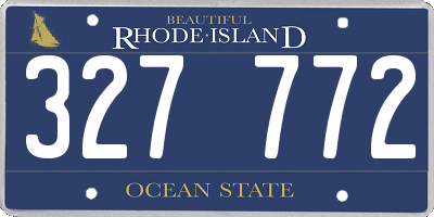 RI license plate 327772