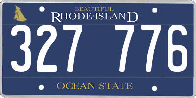 RI license plate 327776