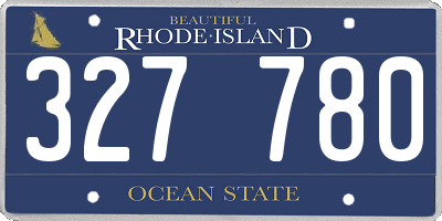 RI license plate 327780