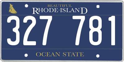 RI license plate 327781