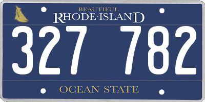 RI license plate 327782