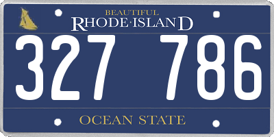 RI license plate 327786