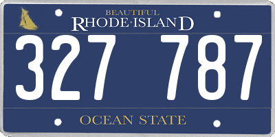 RI license plate 327787