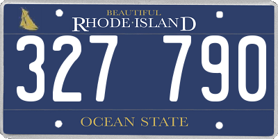 RI license plate 327790