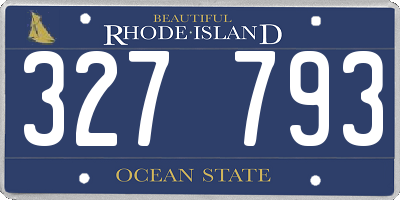 RI license plate 327793