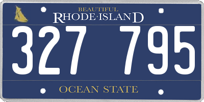 RI license plate 327795