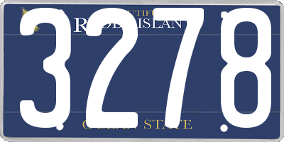 RI license plate 3278