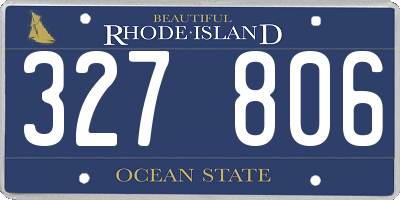 RI license plate 327806