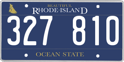 RI license plate 327810