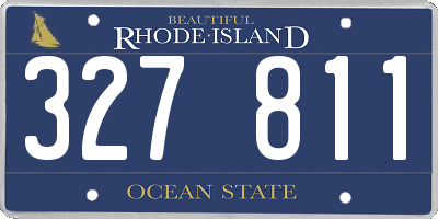 RI license plate 327811