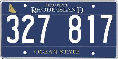 RI license plate 327817