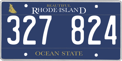 RI license plate 327824