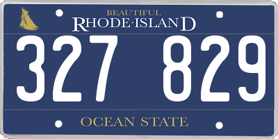 RI license plate 327829