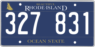 RI license plate 327831
