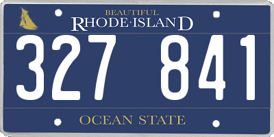 RI license plate 327841
