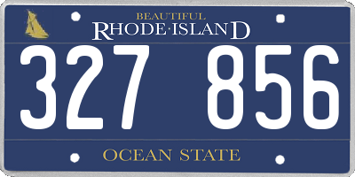 RI license plate 327856
