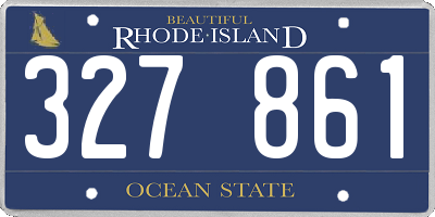 RI license plate 327861