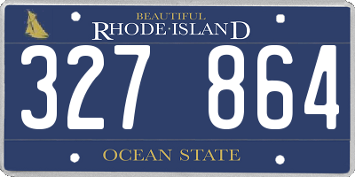 RI license plate 327864