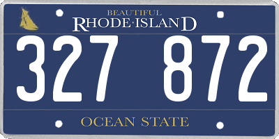RI license plate 327872