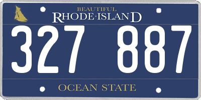 RI license plate 327887