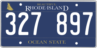 RI license plate 327897